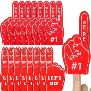 (20) Red Foam‎ Finger We're #1